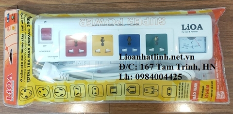 Ổ CẮM CÔNG SUẤT LỚN LIOA 4 LỖ CẮM MÃ SẢN PHẨM 4OFSSV2.5-2 ( 4OFSSV3-3 )