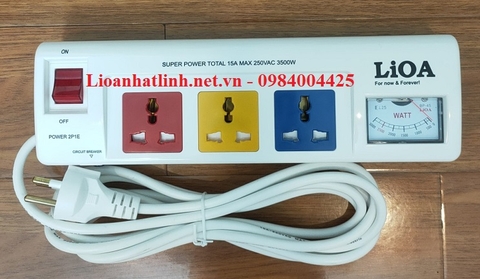 Ổ CẮM LIOA CHỊU TẢI  CAO 3500W 3 LỖ MÃ SẢN PHẨM 3OFSSA2.5-2 ( 3OFSSW3-3 )