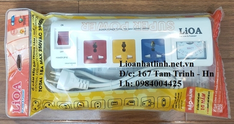 Ổ CẮM LIOA CHỊU TẢI  CAO 3500W 3 LỖ MÃ SẢN PHẨM 3OFSSA2.5-2 ( 3OFSSW3-3 )