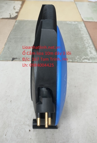 Ổ CẮM LIOA DÀI 10M KIỂU XÁCH TAY DÂY 3 LÕI CÓ NỐI ĐẤT MODEL XDT10 - 3 - 15A