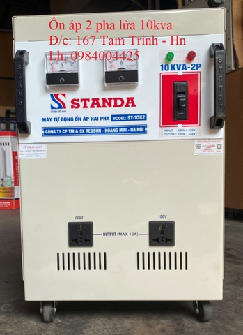ỔN ÁP 2 PHA LỬA 10KVA - 10KW - 10KG STANDA GIÁ RẺ