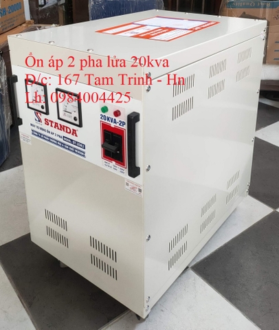 ỔN ÁP 2 PHA LỬA 20KVA - 20KW - 20KG STANDA GIÁ RẺ