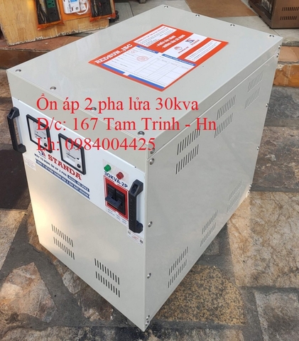 ỔN ÁP 2 PHA LỬA 30KVA - 30KW - 30KG STANDA GIÁ RẺ