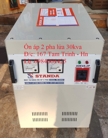 ỔN ÁP 2 PHA LỬA 30KVA - 30KW - 30KG STANDA GIÁ RẺ