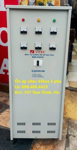 ỔN ÁP 3 PHA VITEC 45KVA - 45KW DẢI RỘNG 160V - 430V ( 90V - 250V ) GIÁ RẺ