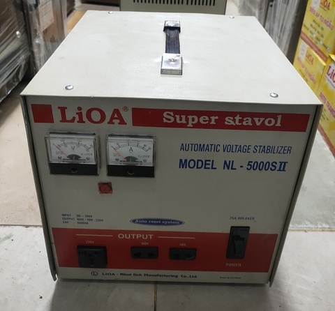 ỔN ÁP LIOA 5KVA - 5KVA - 5KW CŨ DẢI 90V - 60V - 50V - 40V LOẠI MẶT ĐỎ VỎ SỮA