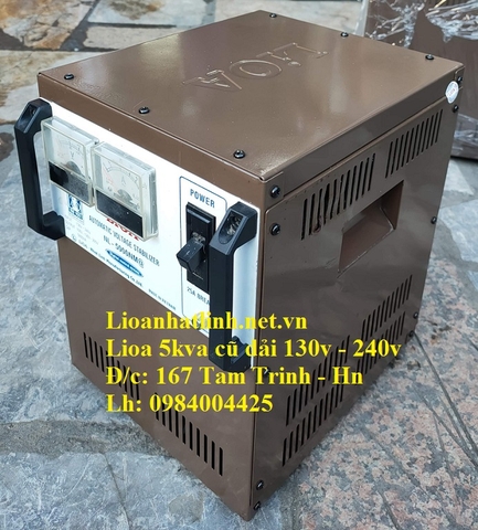 ỔN ÁP LIOA 5KVA - 5KW CŨ DẢI 130V ~ 250V MODEL NL - 5000@
