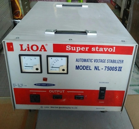 ỔN ÁP LIOA 7 5KVA - 7.5KVA - 7.5KW CŨ DẢI 90V - 60V - 50V - 40V LOẠI MẶT ĐỎ VỎ SỮA