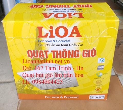 QUẠT HÚT GIÓ ÂM TRẦN LIOA EVF20CUT1