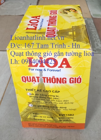 QUẠT THÔNG GIÓ - HÚT GIÓ - HÚT MÙI LIOA GẮN TƯỜNG LIOA EVF15B2