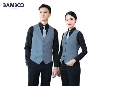 Top 10+ mẫu áo gile đồng phục nhà hàng cao cấp, đẳng cấp