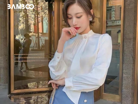 Áo kiểu nữ công sở Hàn Quốc thanh lịch và tinh tế