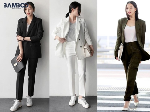 Đồng phục blazer công sở thiết kế hiện đại và phong cách