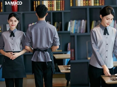 Mẫu đồng phục nhà hàng Âu cao cấp, chuẩn 5 sao, giá tốt