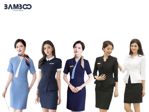 Đồng phục nhân viên lễ tân khách sạn 5 sao đẹp, thanh lịch