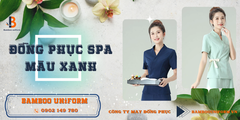 Mẫu Đồng Phục Spa Màu Xanh Đẹp Chất Lượng - Bamboo Uniform