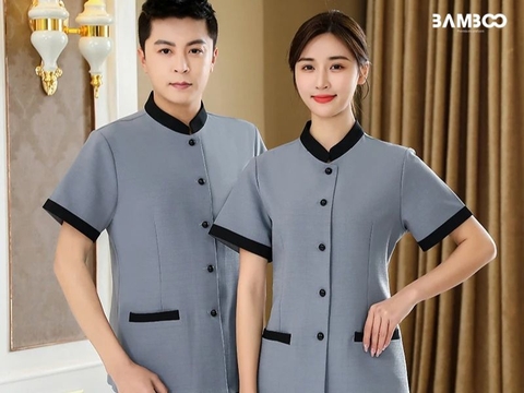 Nhận may đồng phục tạp vụ theo yêu cầu, thiết kế chuẩn form