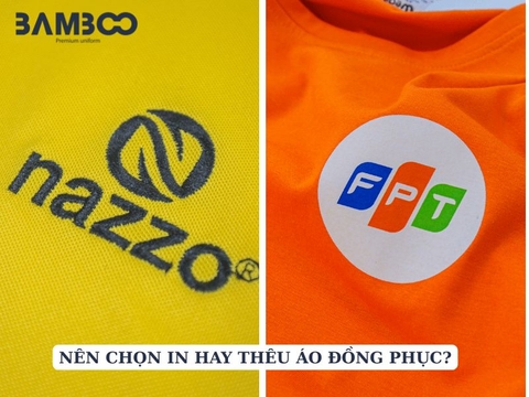 Nên chọn in hay thêu áo đồng phục? So sánh ưu và nhược điểm