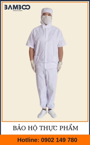 Đồng phục công nhân thực phẩm trắng đông lạnh