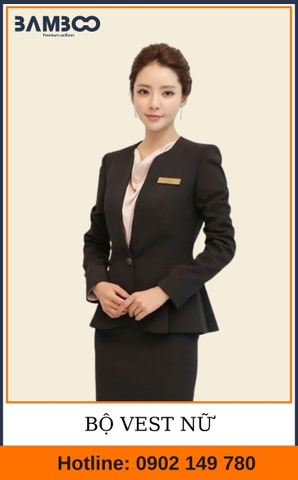 Áo vest nữ Bamboo đen 06 - Bamboo Uniform