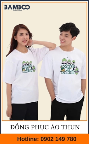 Áo thun teambuilding màu trắng cổ tròn - Bamboo Uniform
