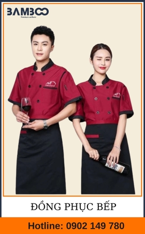 ÁO BẾP ĐỎ ĐÔ