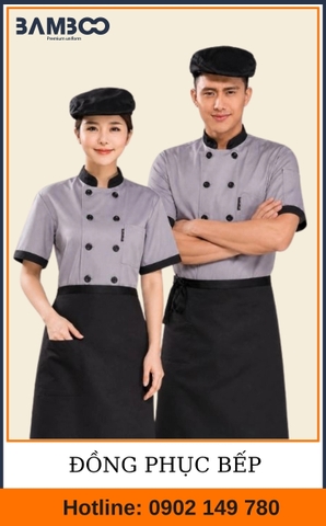 Đồng phục áo bếp tím nhạt