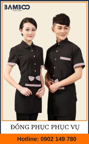 Áo nhân viên phục vụ nam nữ đen Bamboo Uniform