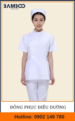 Đồng phục điều dưỡng trắng 01