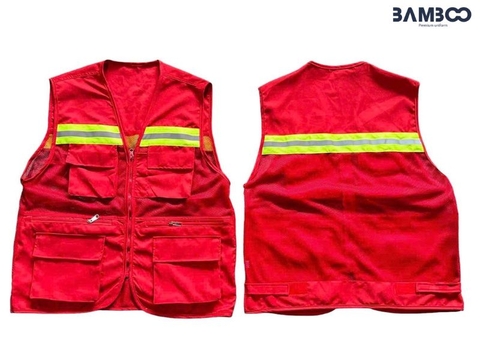 Áo gile bảo hộ đỏ