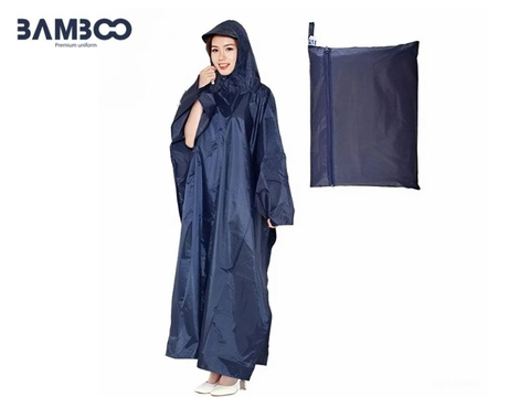 Áo mưa xanh dương đậm cánh dơi