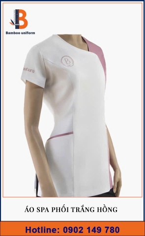Áo Spa Phối Trắng Hồng