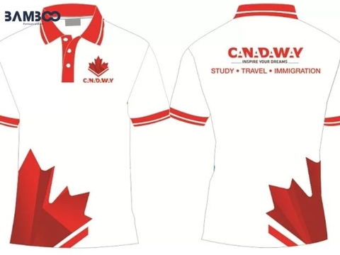 Áo thun quà tặng màu trắng họa tiết hoa đỏ