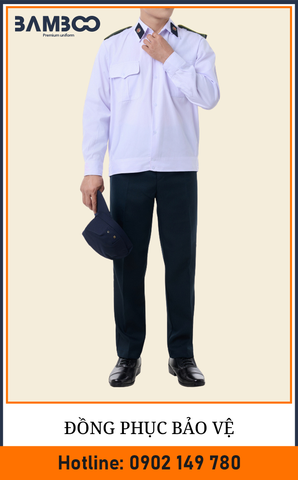 Đồng phục bảo vệ màu trắng tay dài - Bamboo Uniform