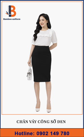 Chân Váy Công Sở Đen - Bamboo Uniform