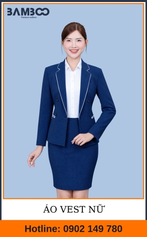 Mẫu Áo Vest Nữ Màu Xanh Cao Cấp