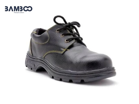 Giày bảo hộ đen bền chắc, chống va đập, chống trượt và an toàn