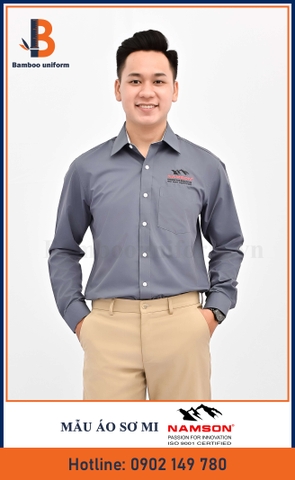 Mẫu Áo Sơ Mi Nam Công Ty Nam Sơn - Bamboo Uniform