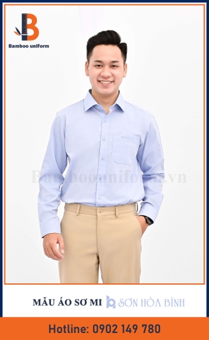 Mẫu Áo Sơ Mi Nam Công Ty Sơn Hòa Bình - Bamboo Uniform