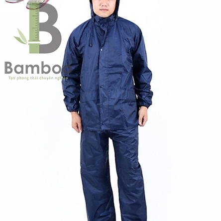 Áo Mưa Bộ Xanh Dương Đậm 01 - Bamboo Uniform