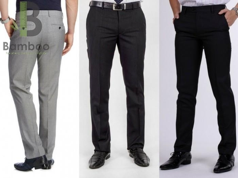 Quần Tây Nam Đồng Phục  Màu Xám Và Đen - Bamboo Uniform