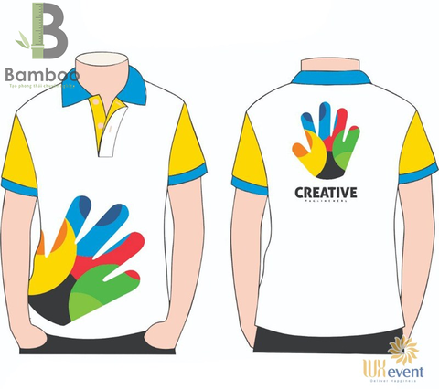 Mẫu Áo Thun Teambuilding Màu Trắng Phối Vàng - Bamboo Uniform