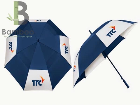 Ô Dù Xanh Dương Trắng - Bamboo Uniform