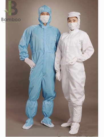 Quần Áo Công Nhân Thực Phẩm Màu Xanh Và Màu Trắng - Bamboo Uniform