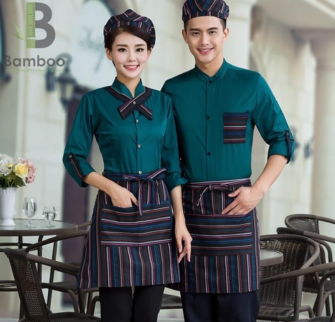 Mẫu Combo Áo Mũ Tạp Dề Cho Nhân Viên Phục Vụ