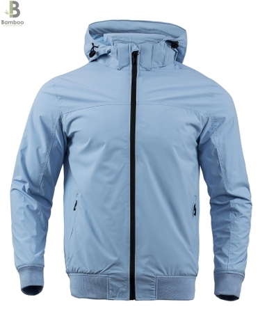 Mẫu Áo Khoác Gió Xanh Biển - Bamboo Uniform