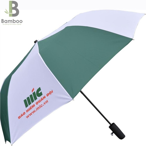 Ô Dù Trắng Xanh Lá - Bamboo Uniform