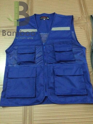 Mẫu Áo Gile Bảo Màu Xanh Dương - Bamboo Uniform