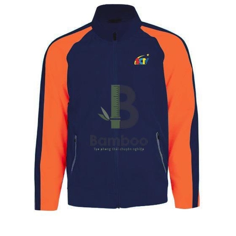 Mẫu Áo Khoác Gió Xanh Đen Cam - Bamboo Uniform