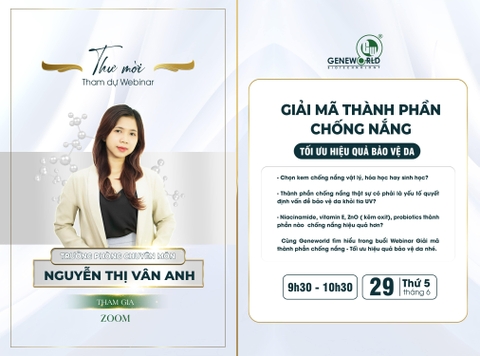 KHÓA HỌC NÂNG CAO CHO SPA/TMV: CHUYÊN ĐỀ CHỐNG NẮNG, BẢO VỆ DA